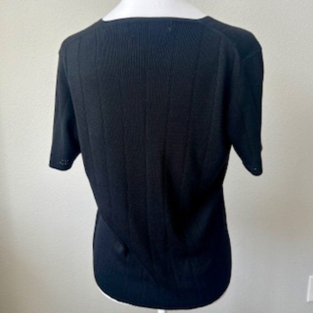 Valerie Stevens Petites 100% pure silk office wear luxury sweater top blouse - Picture 2 of 6
